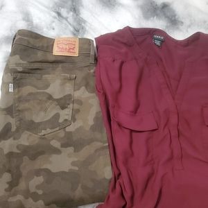 Camo Jeans with matching torrid top